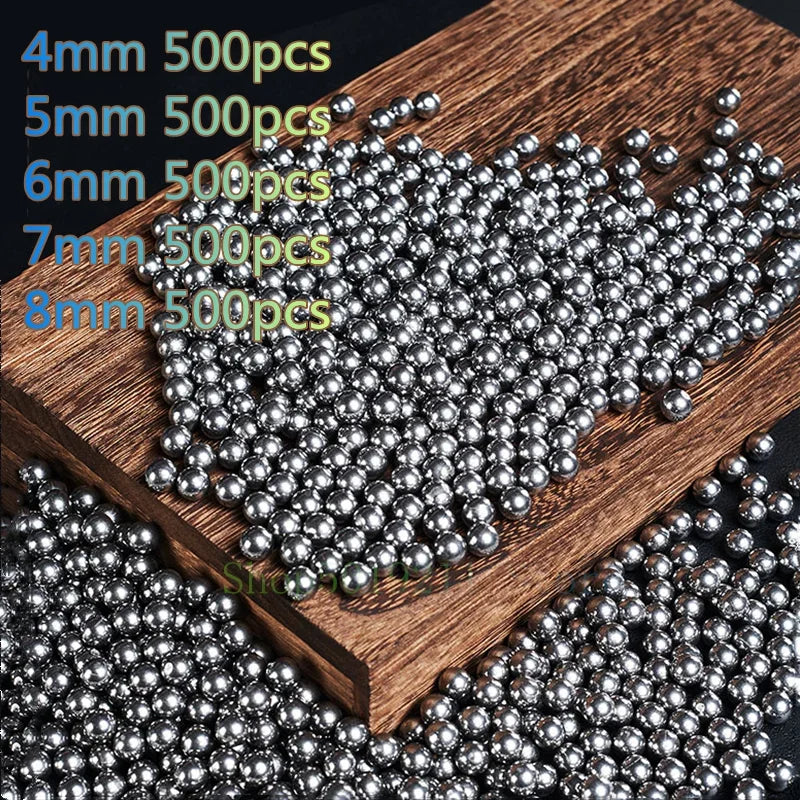 High-Carbon Steel Slingshot Balls 500-Piece Set for Hunting