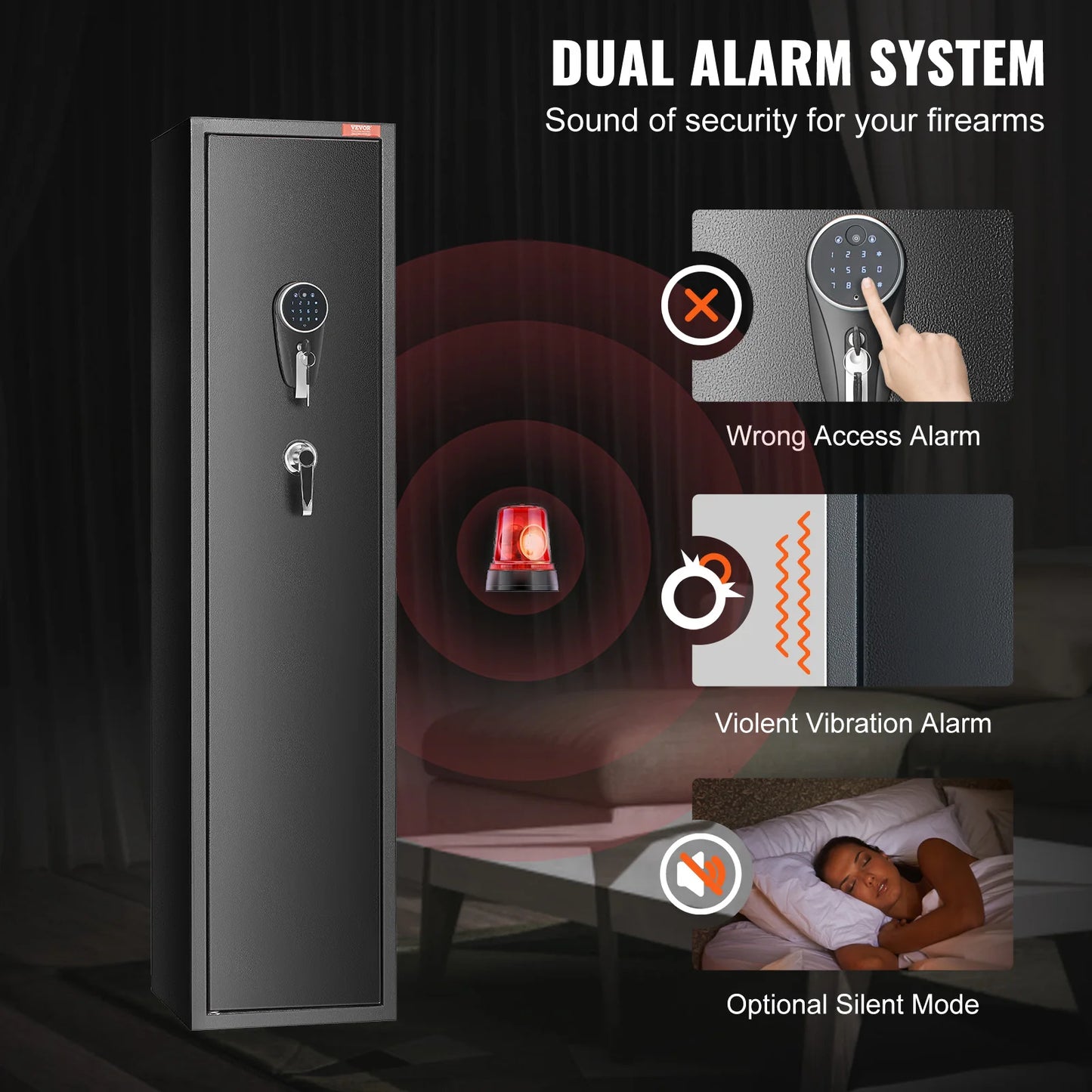 SucceBuy Gun Safe With Digital Keypad And Removable Shelf