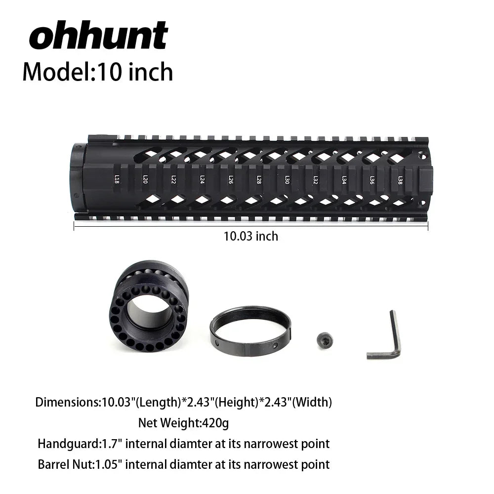 Ohhunt Free Float Picatinny Rail Mount For AR15 M16