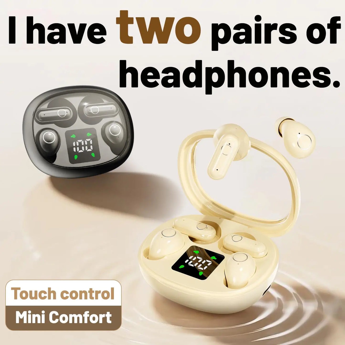 LISM Wireless Bluetooth Earbuds In Ear Headphones With Mic