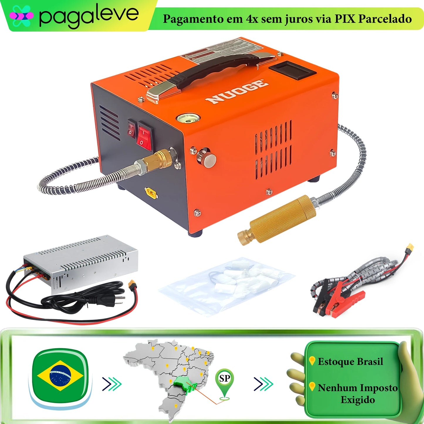 Nuoge High Pressure Air Compressor for Diving Bottles