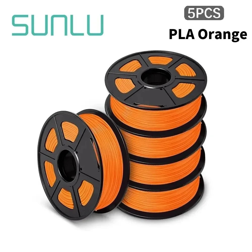 SUNLU 5KG PLA/ PLA Plus Filaments 5 Rolls 3D Filament 1KG/roll 1.75mm 100% Filament Lines Up Neatly For 3D Printing From EU US