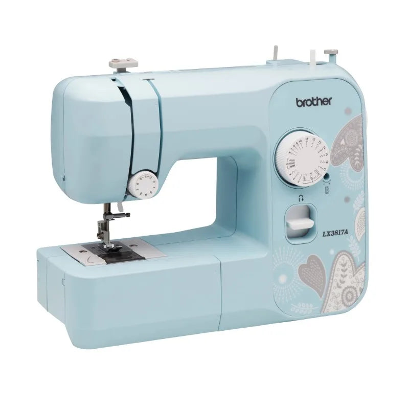 Brother LX3817 17-Stitch Portable Full-Size Sewing Machine, White
