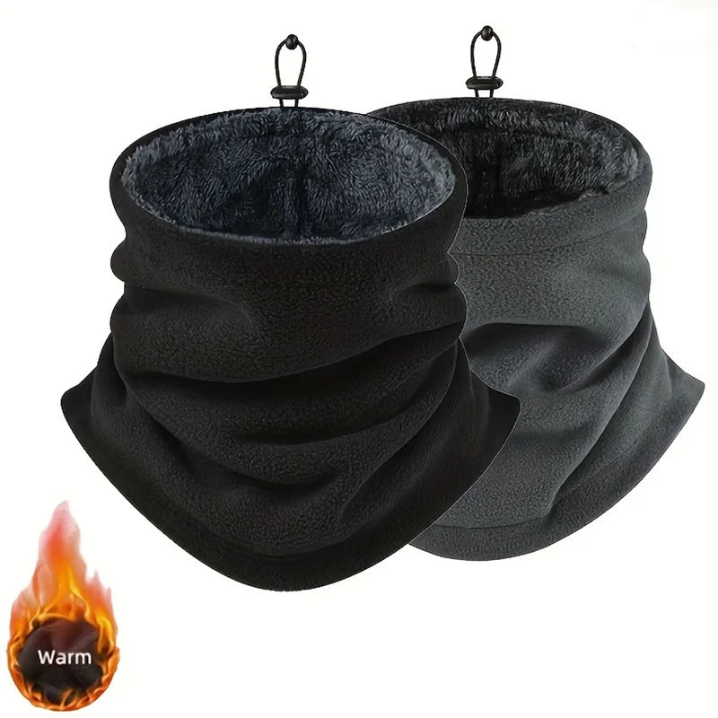 Men's Windproof Fleece Neck Warmer Scarf for Winter Outdoor Activities
