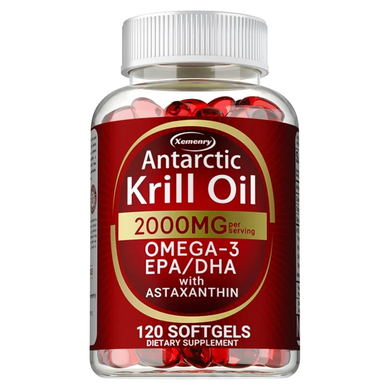 Xemenry Antarctic Krill Oil Capsules With EPA DHA Omega 3
