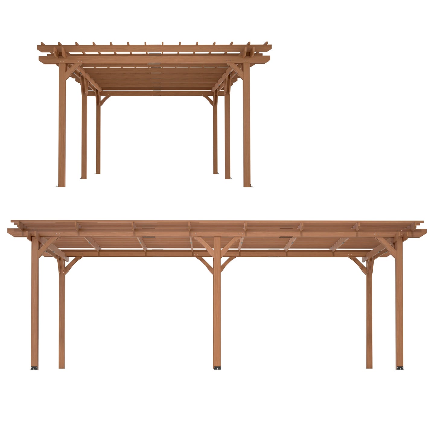 LZBEITEM Solid Fir Wood Pergola For Climbing Plants Garden