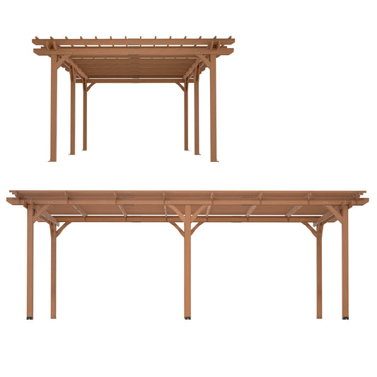 LZBEITEM Solid Fir Wood Pergola For Climbing Plants Garden