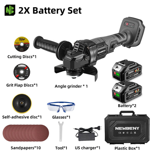 Yofidra Brushless Cordless Angle Grinder High Power