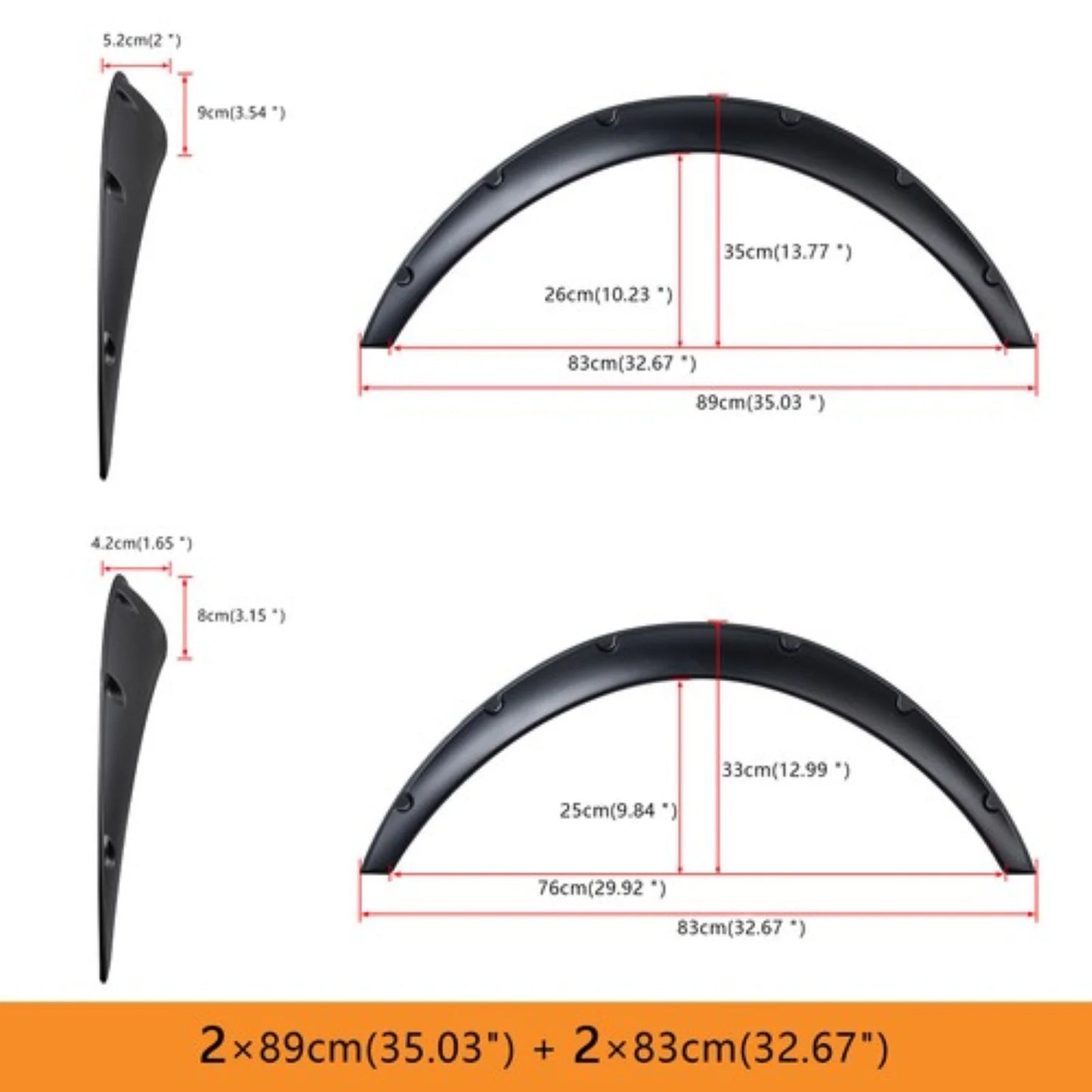 Kia Optima Fender Flares ABS Wheel Arch Body Kit Durable