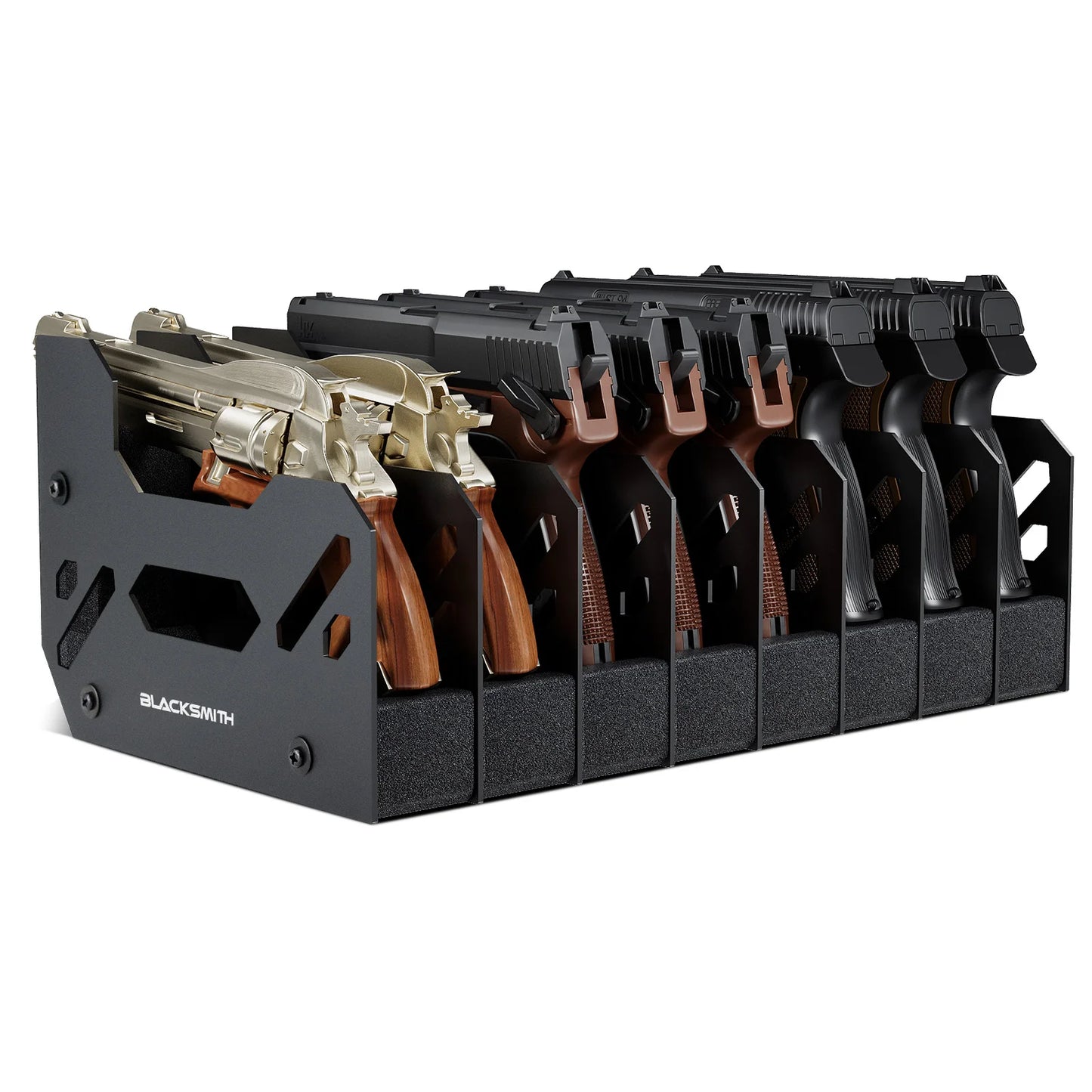 Handgun Holder Gun Rack for 4/5/6 Slots Space Saving Stand