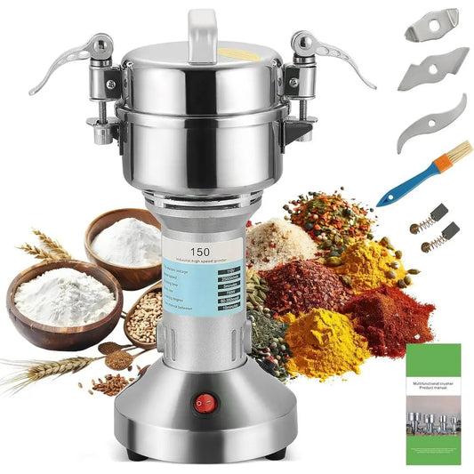 XMSJ 750W Stainless Steel Electric Grain Mill Grinder