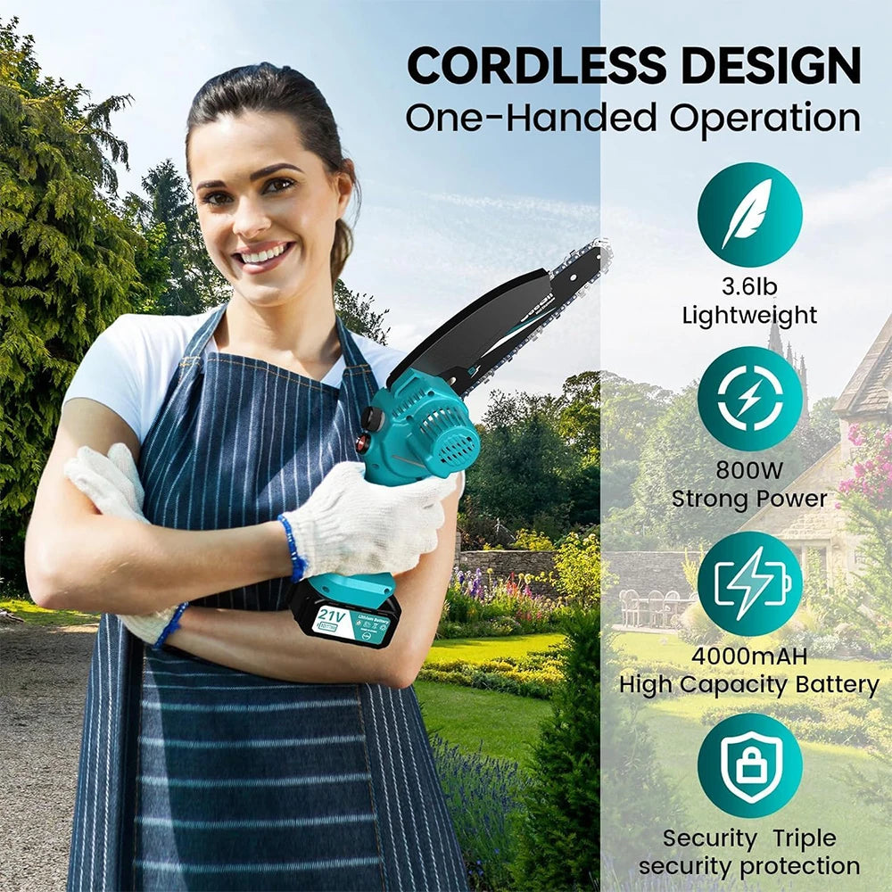 Seesii Mini Cordless Chainsaw Kit For Makita 18V Battery
