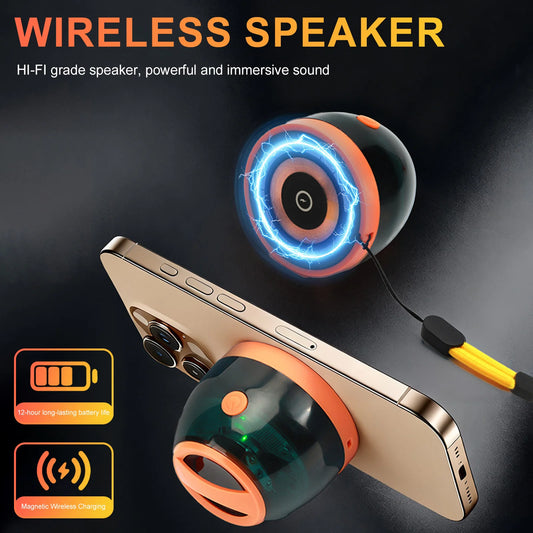 ALLOETC Magnetic Wireless Speaker Phone Holder Suction Cup Portable