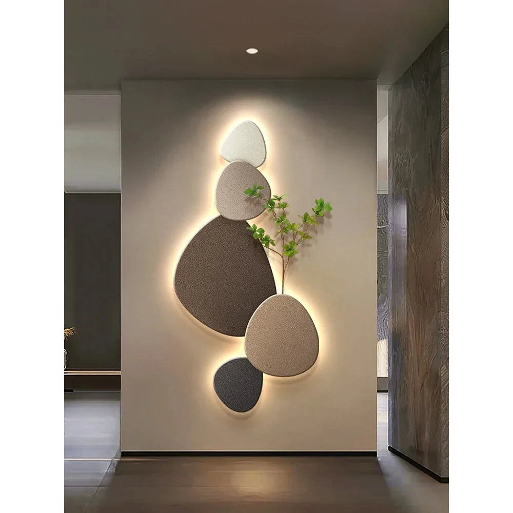 Decorative Wall Lamp Aluminum Wall Mounted Modern Green Plant Style