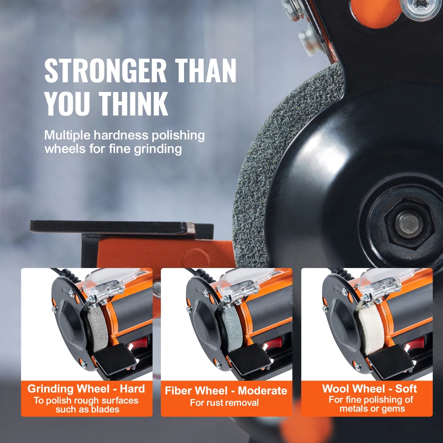 SucceBuy Jewelry Polisher Buffer Brushless Adjustable Speed Bench Grinder