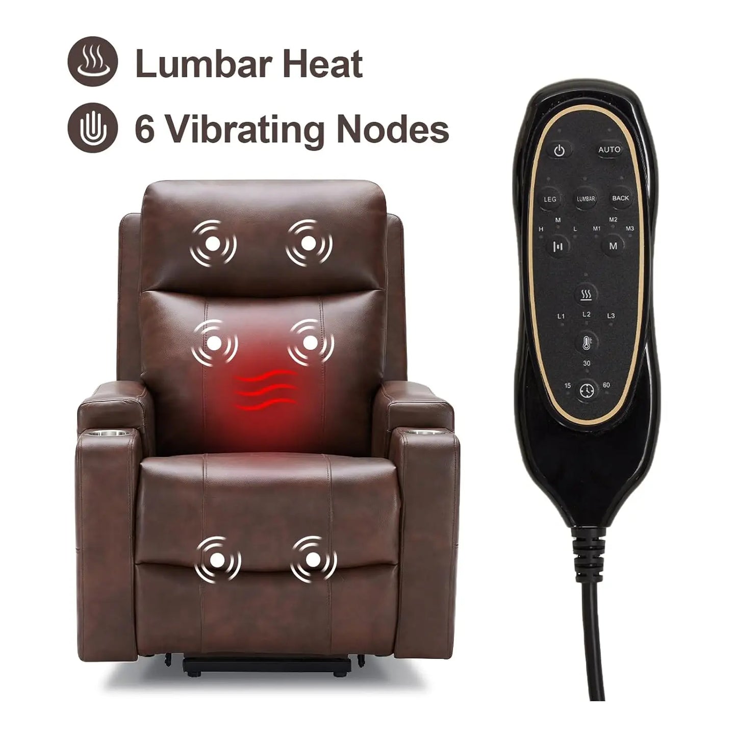 Triple Motor Lift Recliner Chair With Adjustable Lumbar Support