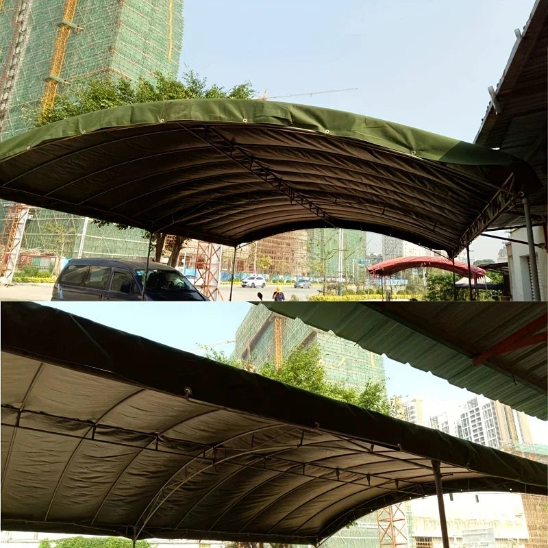 8*12ft Canvas Tarpaulin, Sun Protection and Heat Insulation Shade Cloth, Thickened Oil Cloth, Wear-resistant
