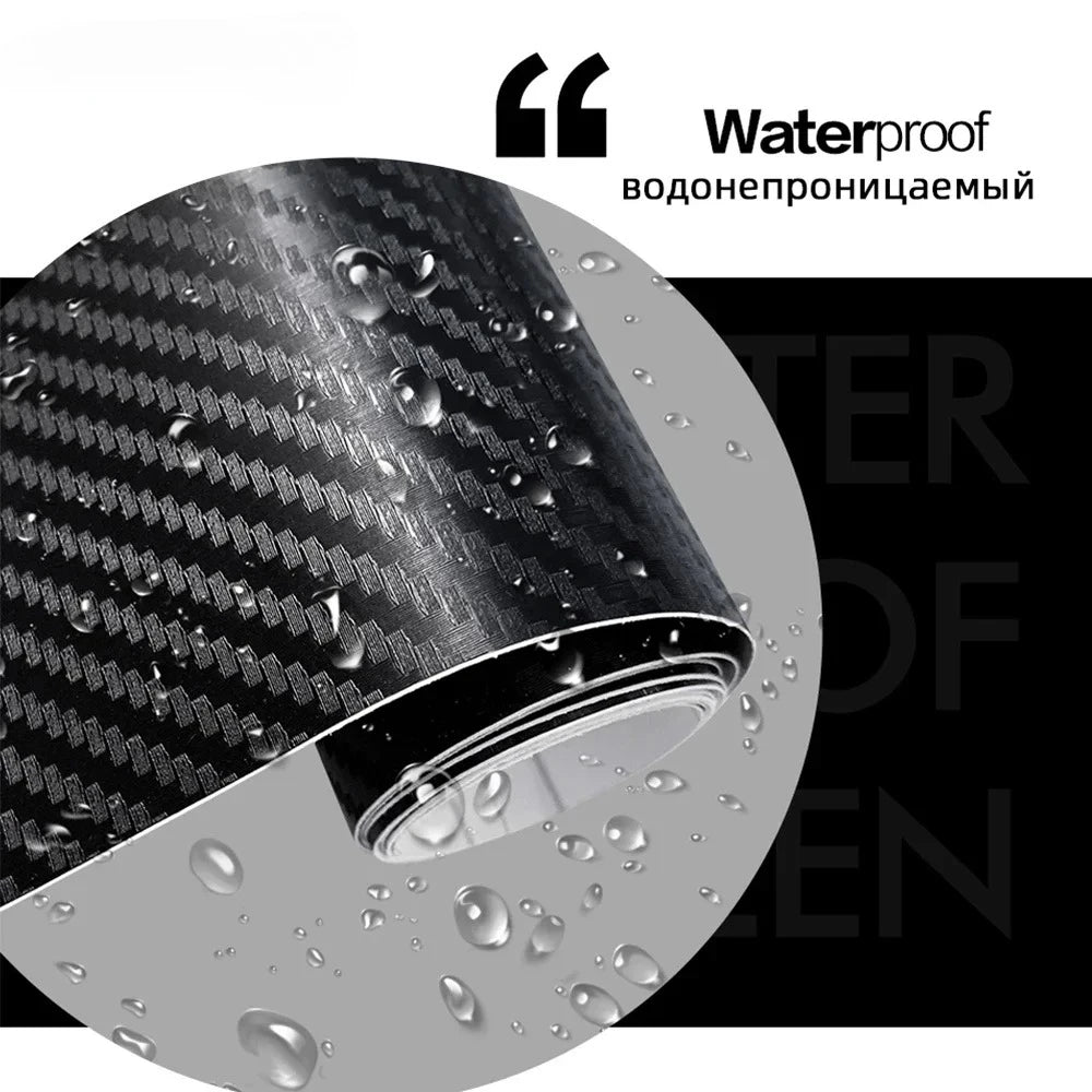 3D Carbon Fiber Car Sticker Anti Scratch Waterproof Door Sill