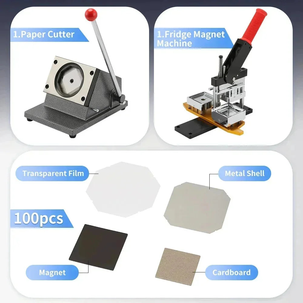 Square Fridge Magnet Maker Kit For DIY Photo Magnets