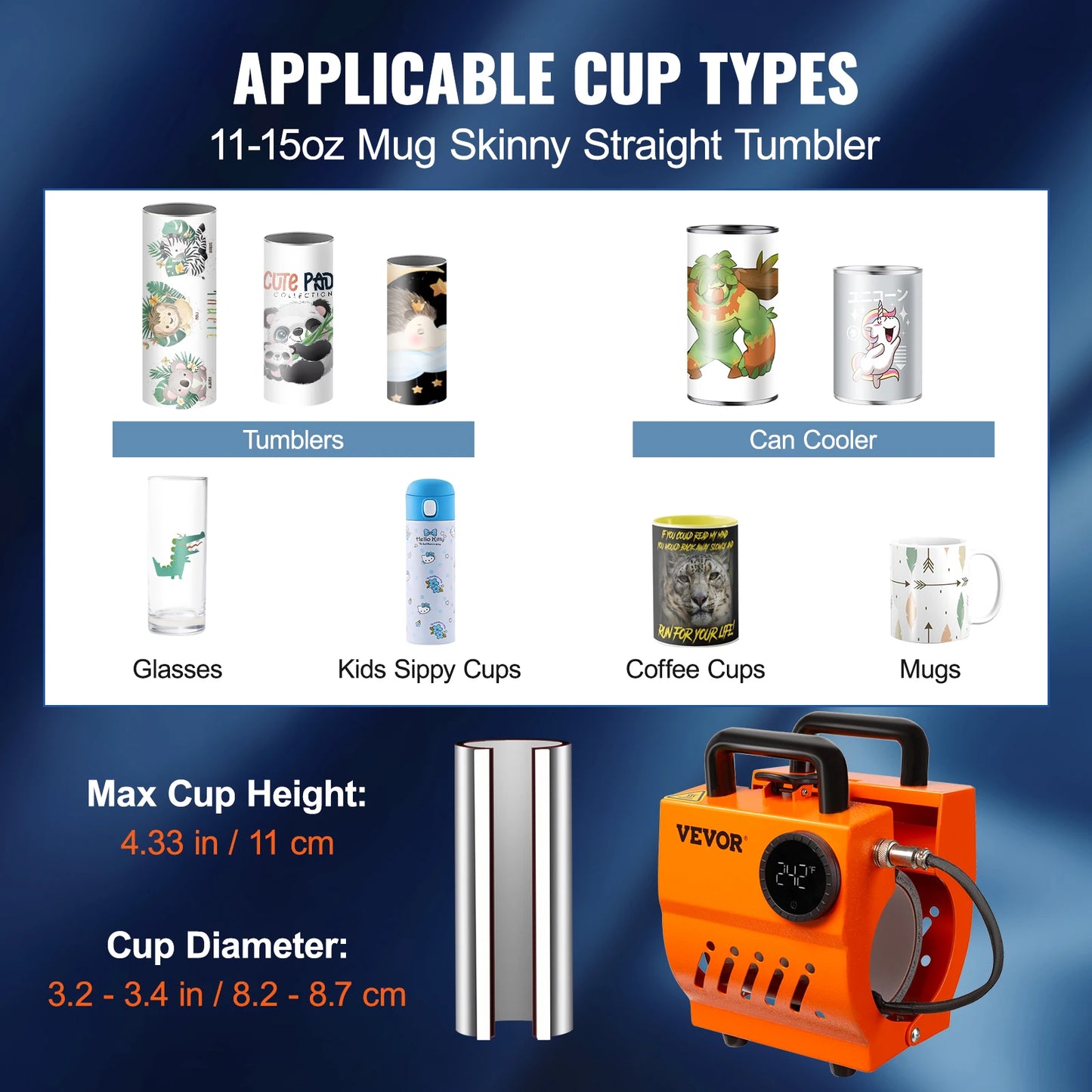 SucceBuy Mug Heat Press Sublimation for DIY Gift Projects