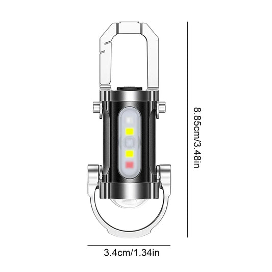 COB LED Keychain Flashlight USB Rechargeable Ultralight Camping Lamp