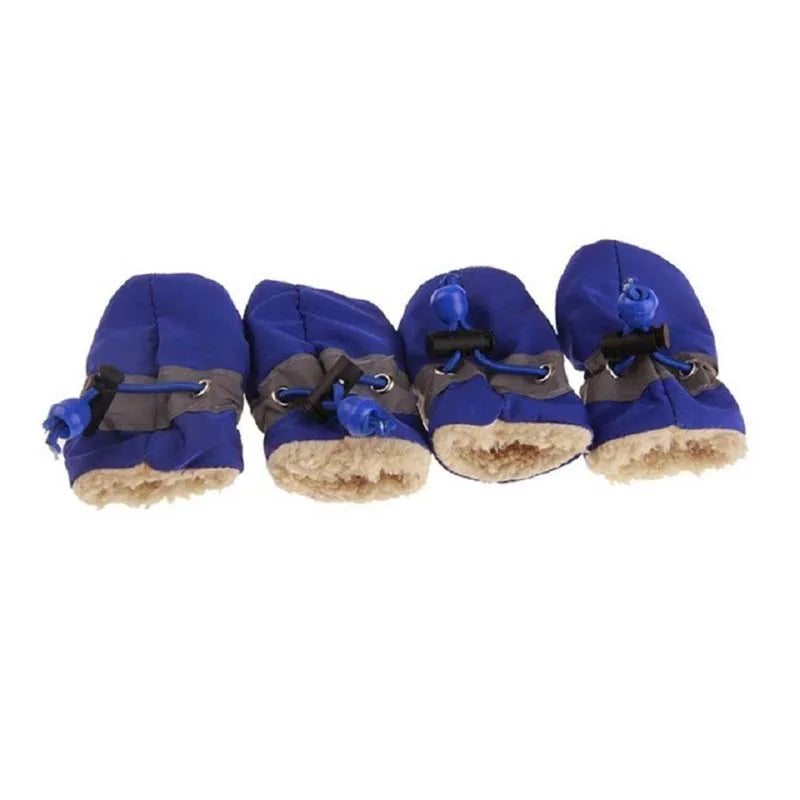 Non Slip Puppy Shoes Set of 4 Winter Waterproof Soft Soles