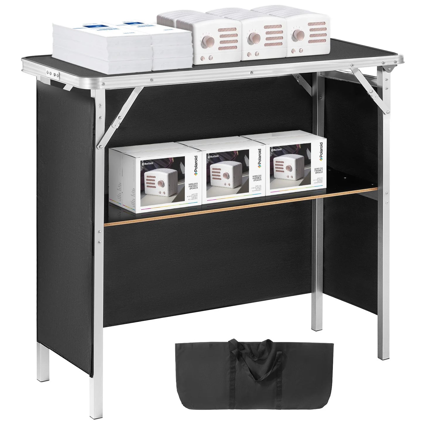 SucceBuy Folding Portable Bar Table For Trade Shows And Events