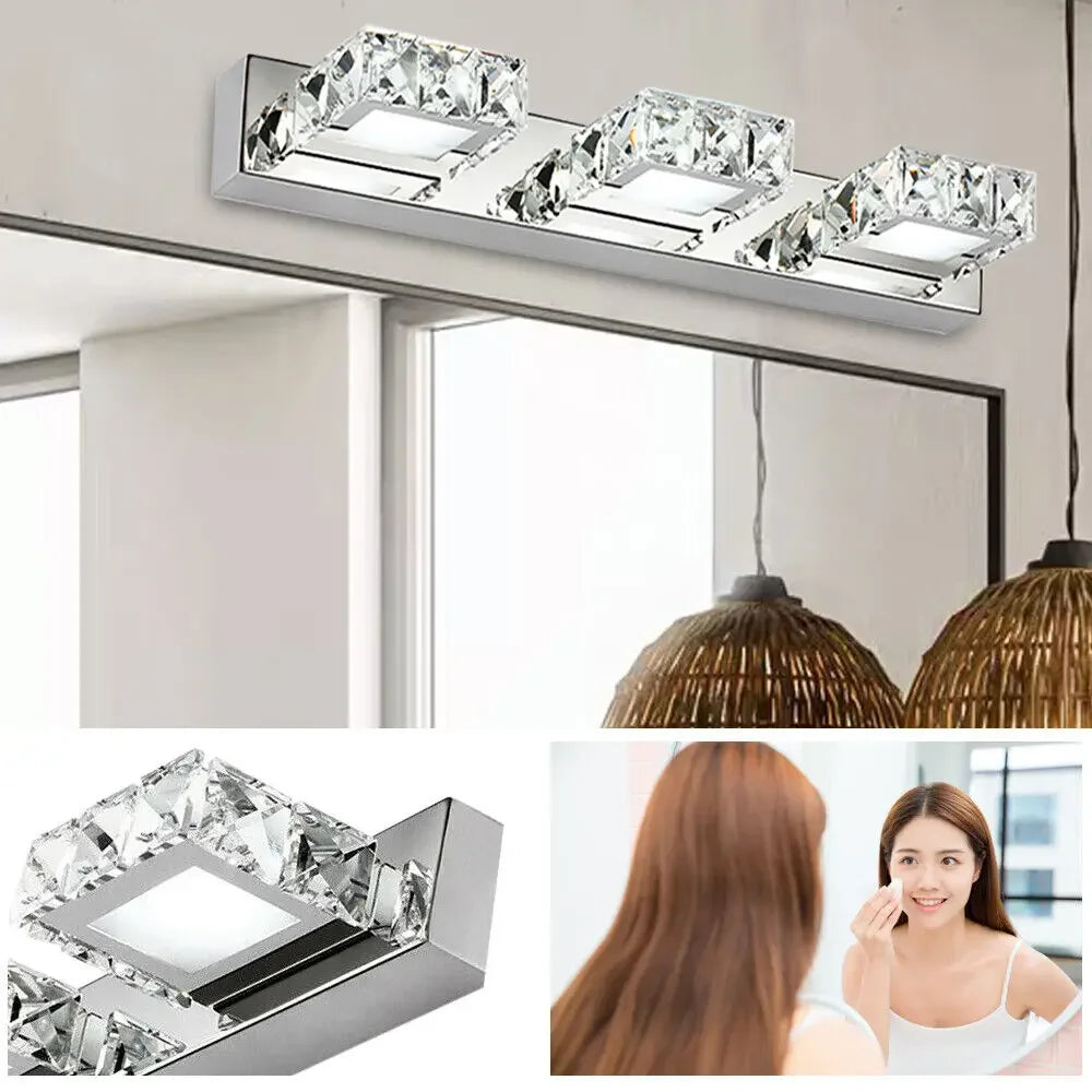 Three LED Bathroom Vanity Mirror Light Fixture Wall Lamp