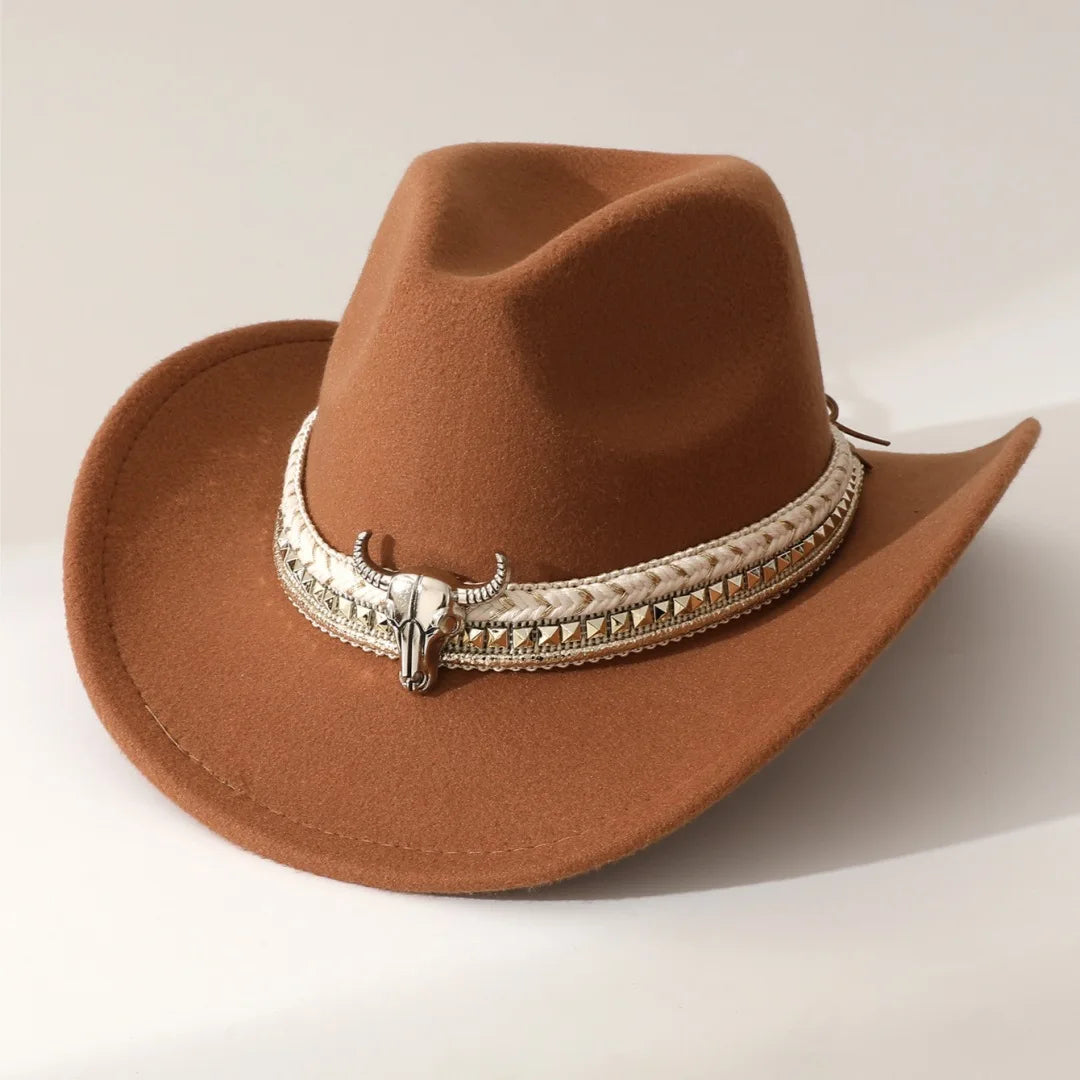 New Heart Shaped Cowboy Head Accessories Cowboy Hat Felt Hat New Men's and Women's Outdoor Knight