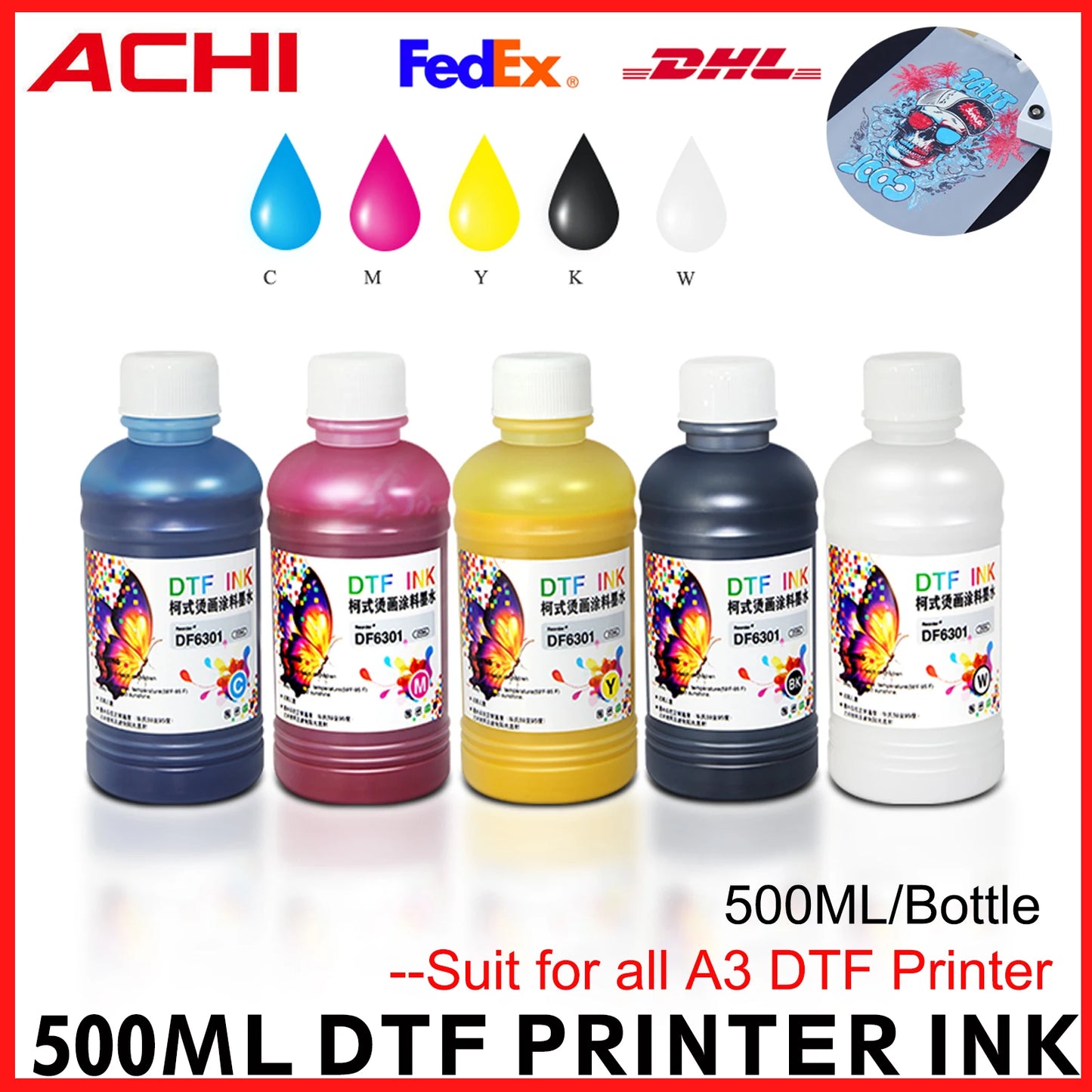 Cnczone DTF Ink For DTF Printers Film Transfer Premium Grade