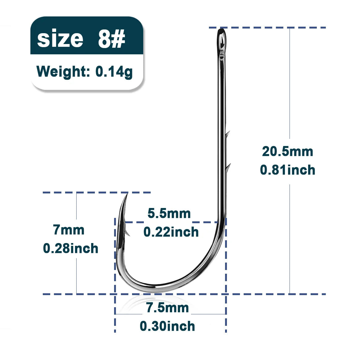 9KM DWLIFE Saltwater Long Shank Beak Hook Live Bait Holder