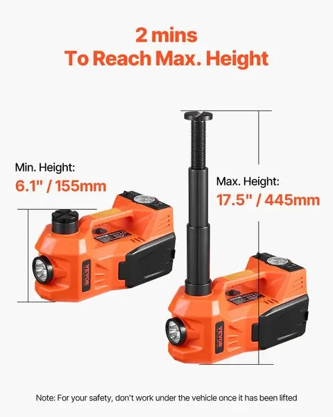 Adjustable Electric Car Jack 5 Tons /11000 lbs Jack kit with Secure Hammer