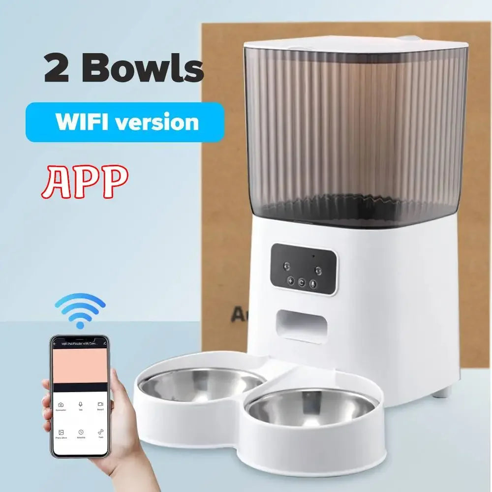 Smart Pet Feeder With Camera And WiFi Dispenser For Cats