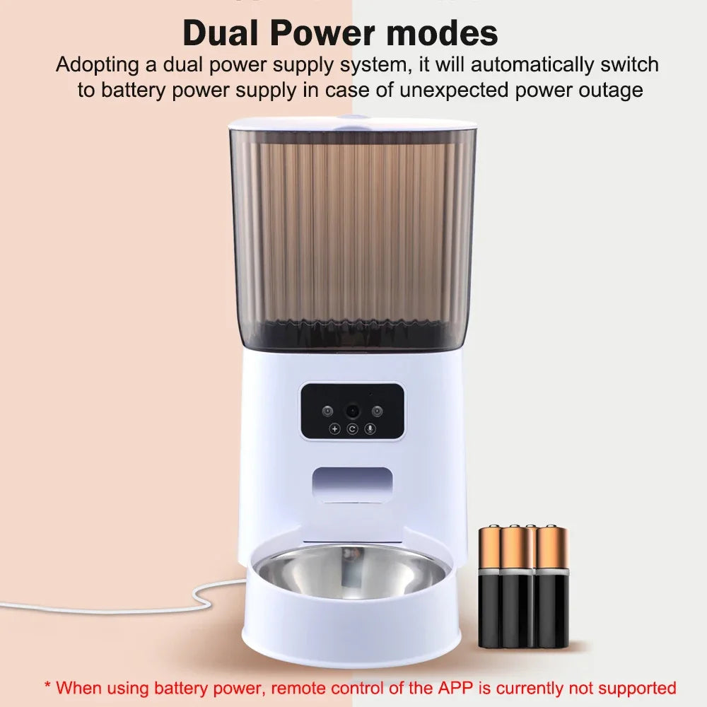 Smart Pet Feeder With Camera And WiFi Dispenser For Cats