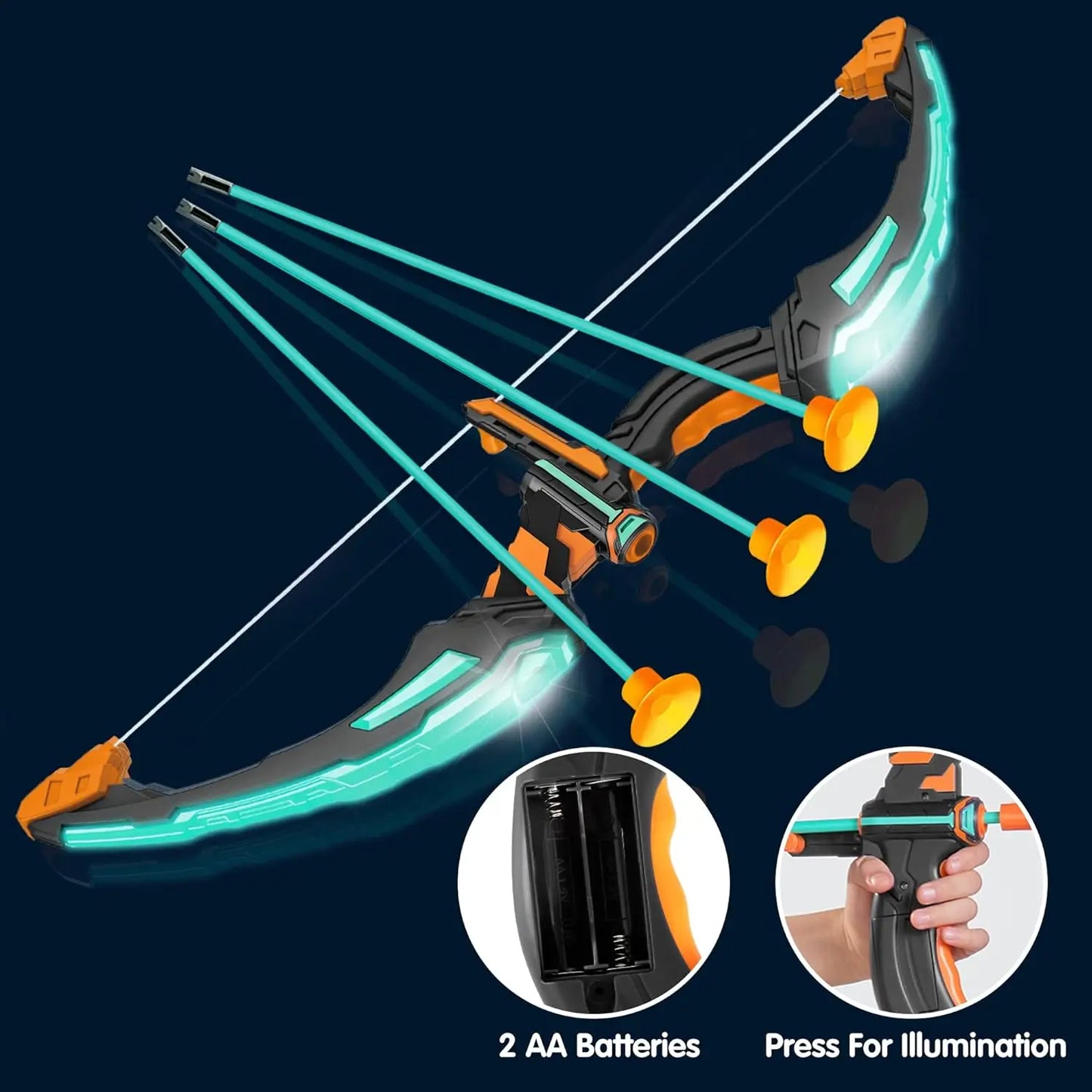 Joyfy Kids Bow and Arrow Set LED Light Archery Toy