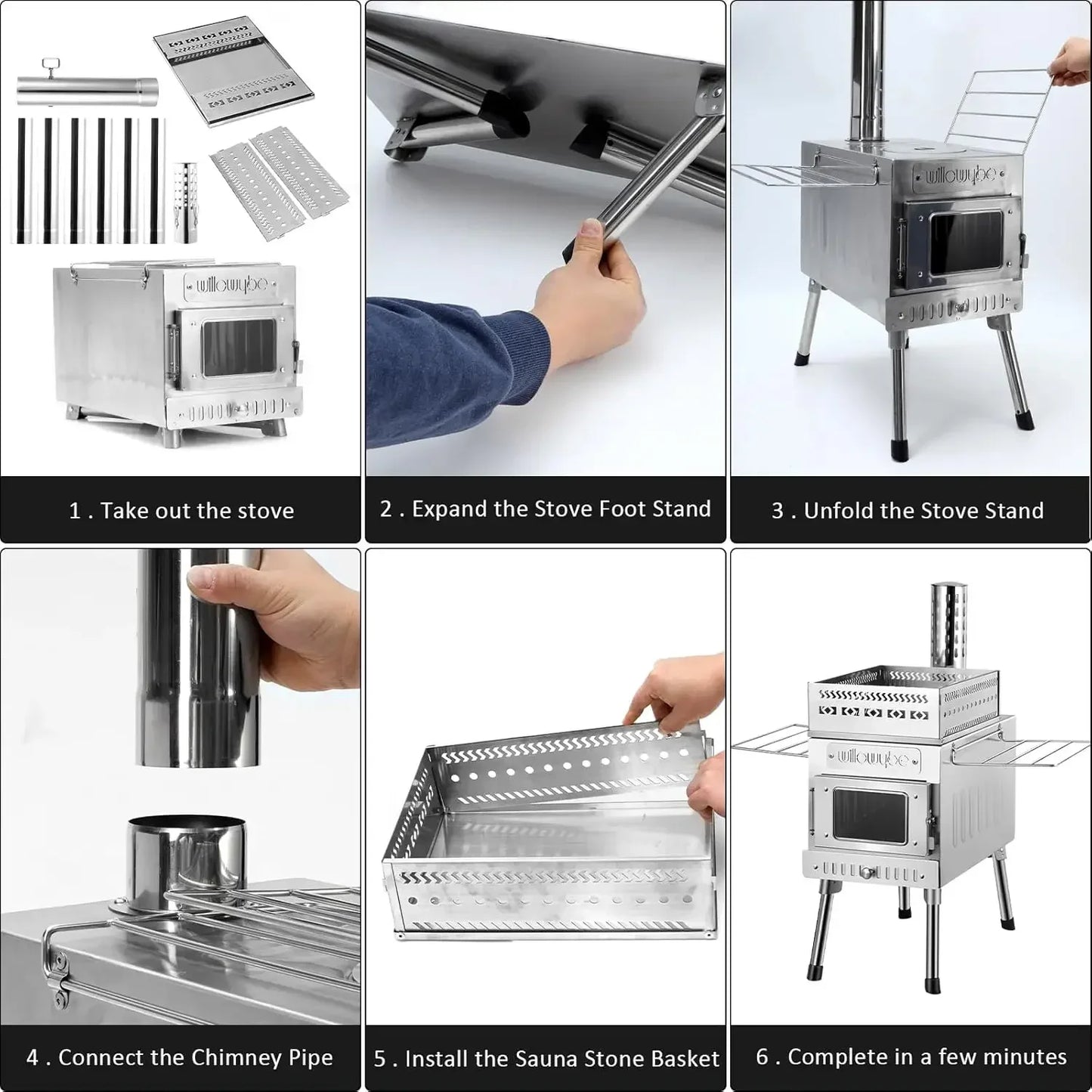 Outdoor Sauna Rocket Stove for Camping and Dry Sauna