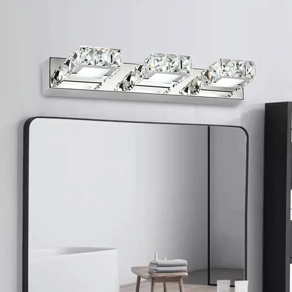Three LED Bathroom Vanity Mirror Light Fixture Wall Lamp
