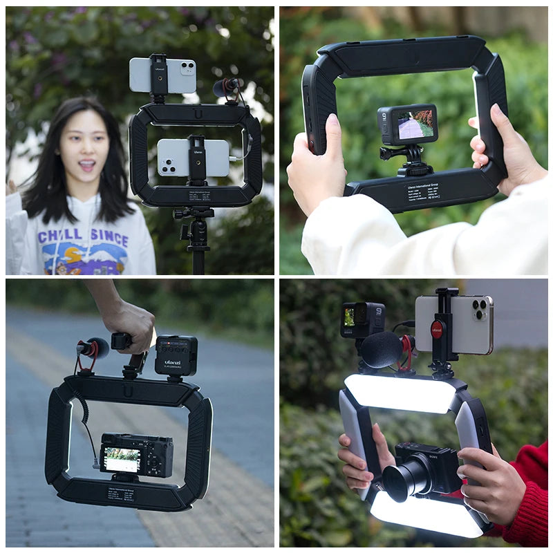 Ulanzi U200 Smartphone Video Rig LED Ring Light 2in1