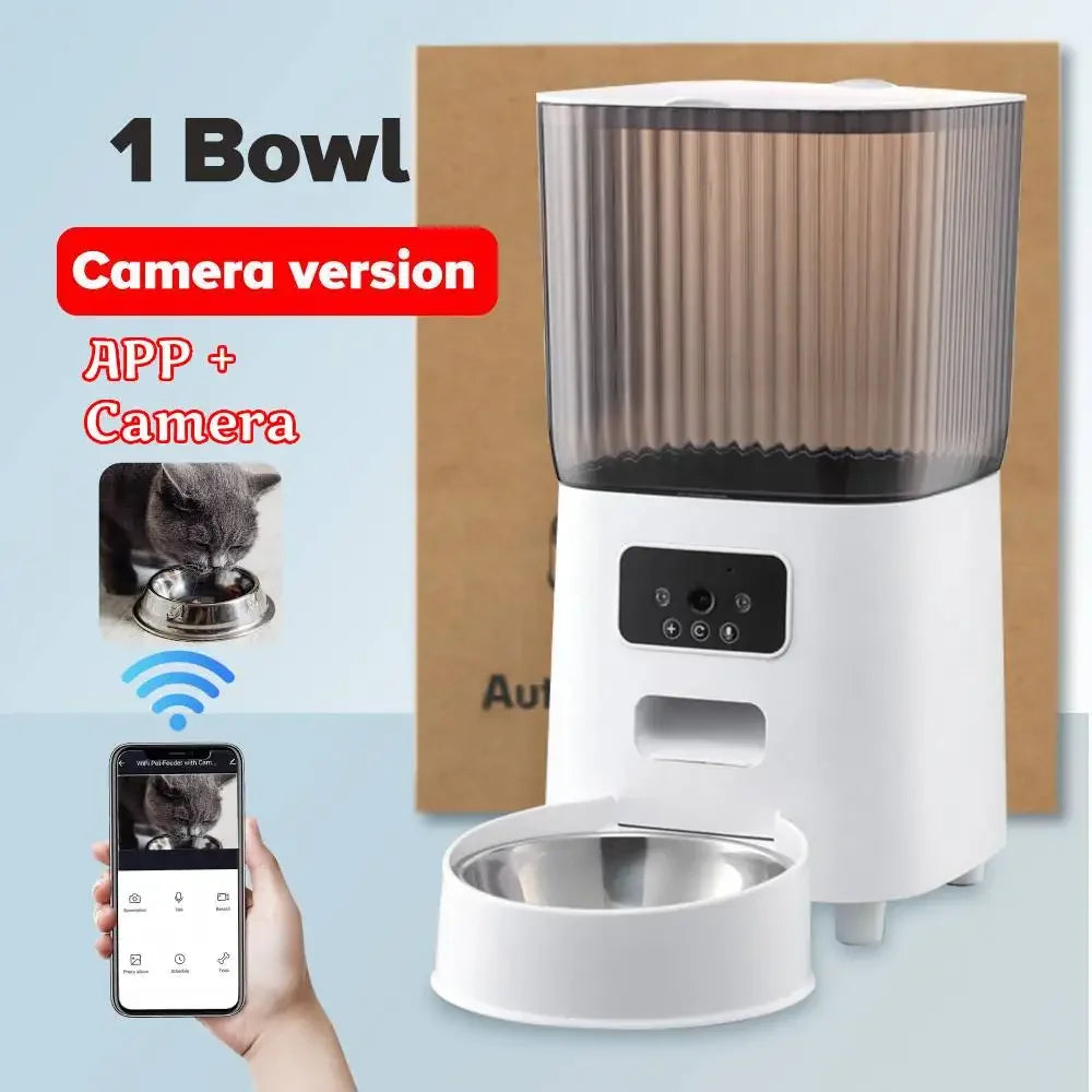 Smart Pet Feeder With Camera And WiFi Dispenser For Cats