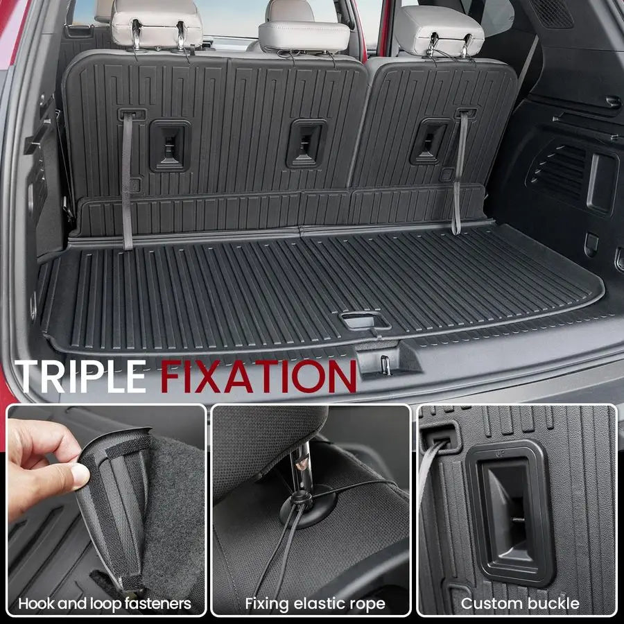 XMSJ All Weather Backrest Mats for GMC Acadia Seven Seats