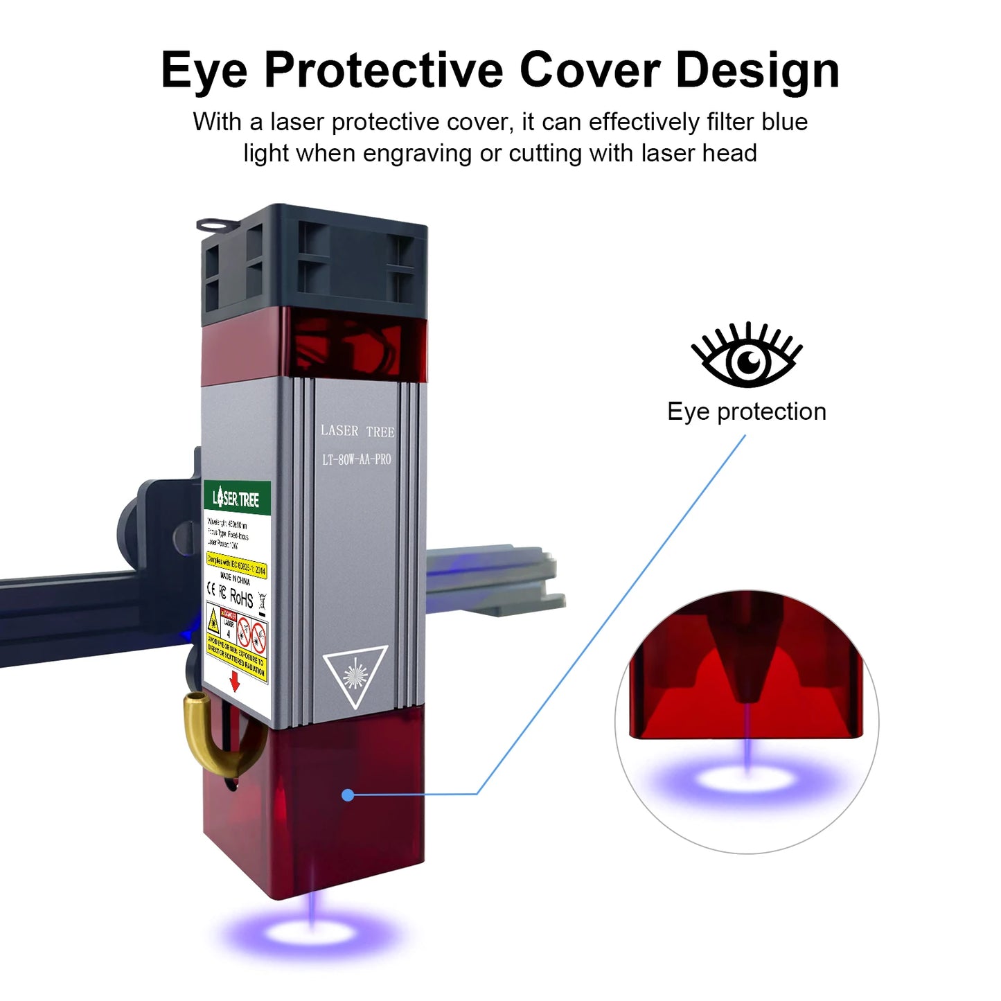 Laser Tree 10W Laser Module with Air Assist for Engravers