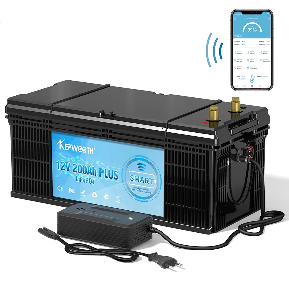 KEPWORTH 12V LiFePO4 Battery 100To300Ah For RV Marine Trolling Motor