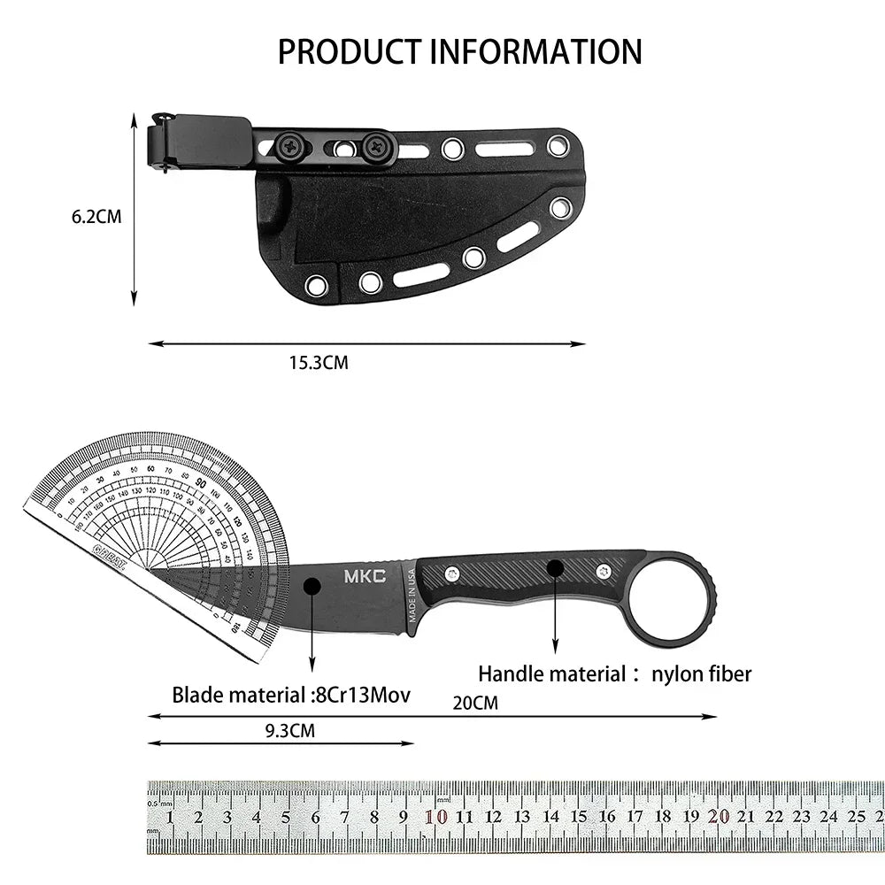 DIY Supplies Woodworking Fixed Blade Survival Knife MKC Outdoor Tactical
