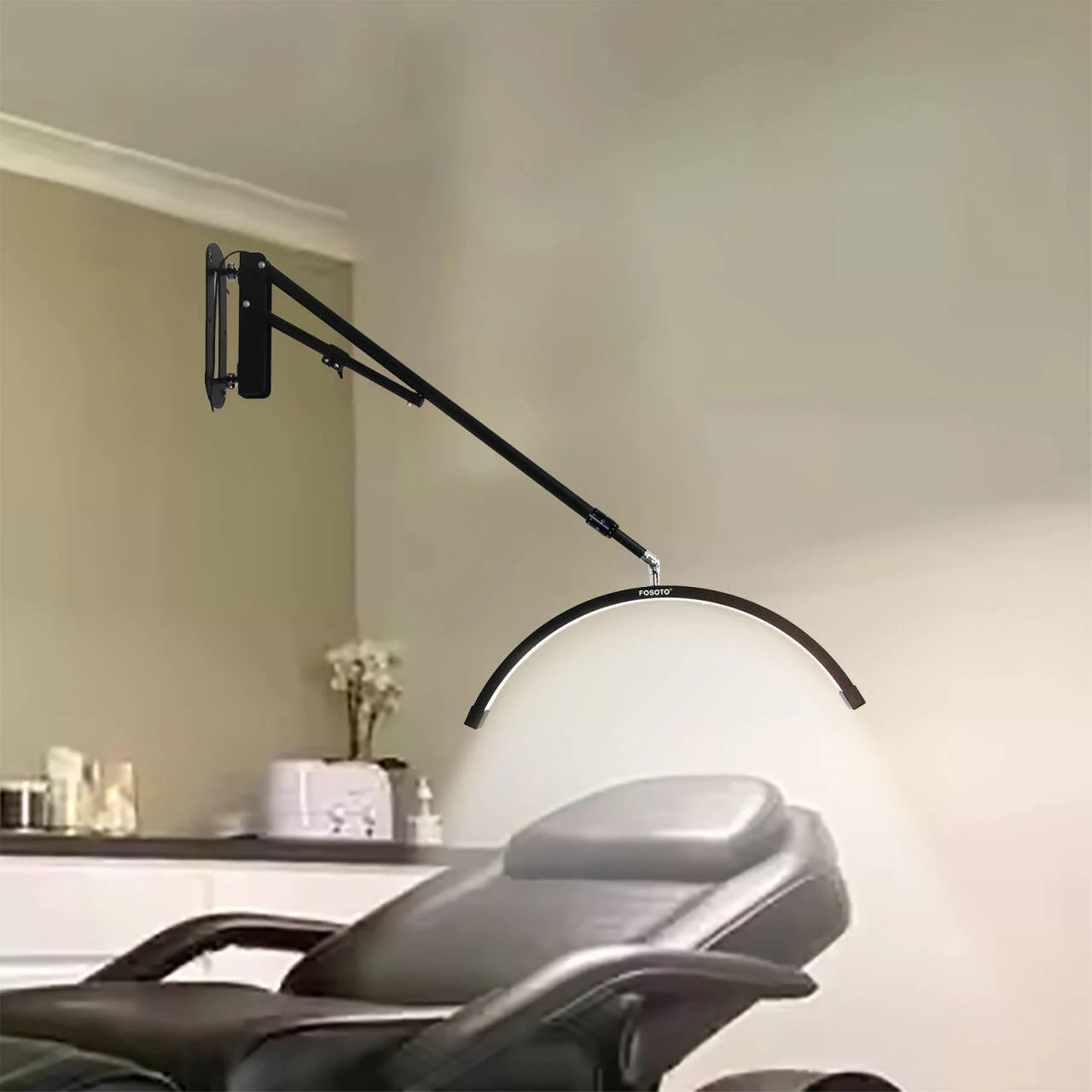 Fosoto Wall Mounted Half Moon Lamp Photographic Fill Light LED
