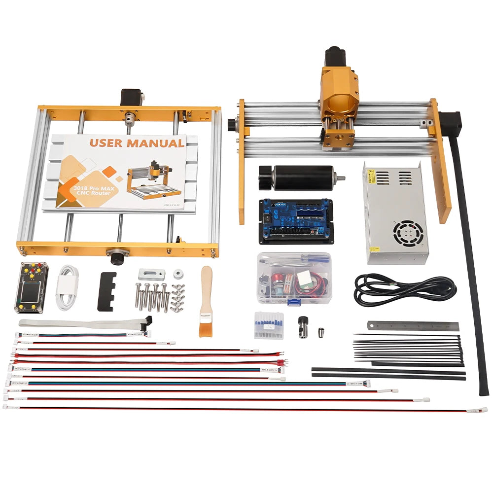 LUNYEE CNC 3018 Pro 500W All-Metal 3-Axis CNC Router