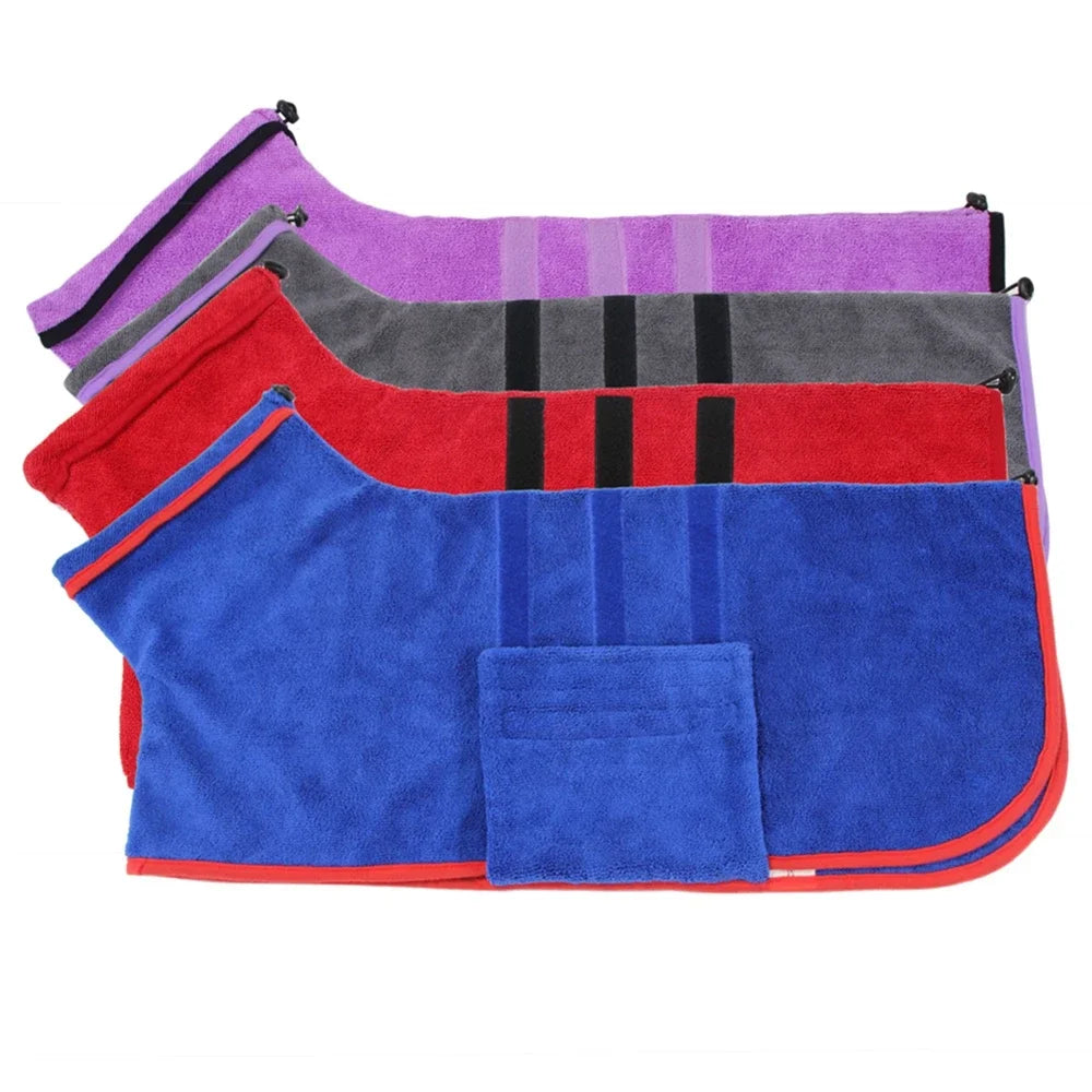 Pet Bathrobe Towel Microfiber Absorbent Fast Dry For Dogs Cats