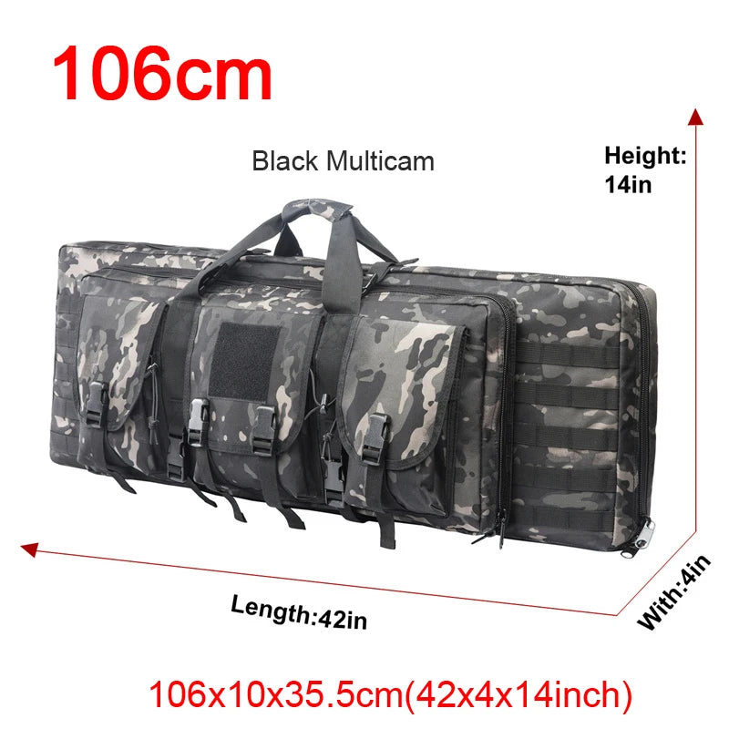 LQARMY Tactical Double Rifle Case Molle Bag for Airsoft Sniper Guns