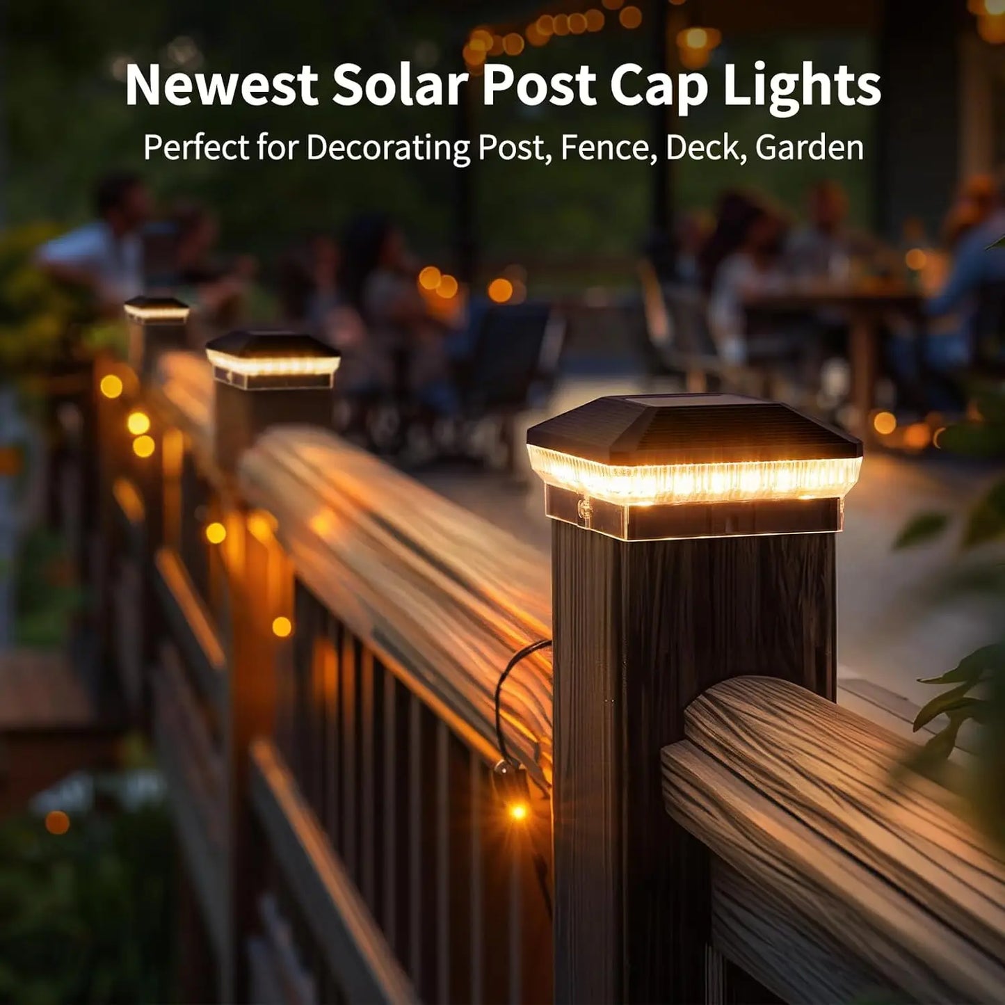 KPSTEK Solar Post Lights Outdoor LEDs With 3 Modes