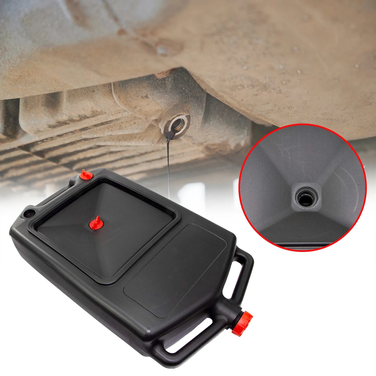 APWIKOGER Spill Proof Oil Drain Pan Cars And Motorcycles