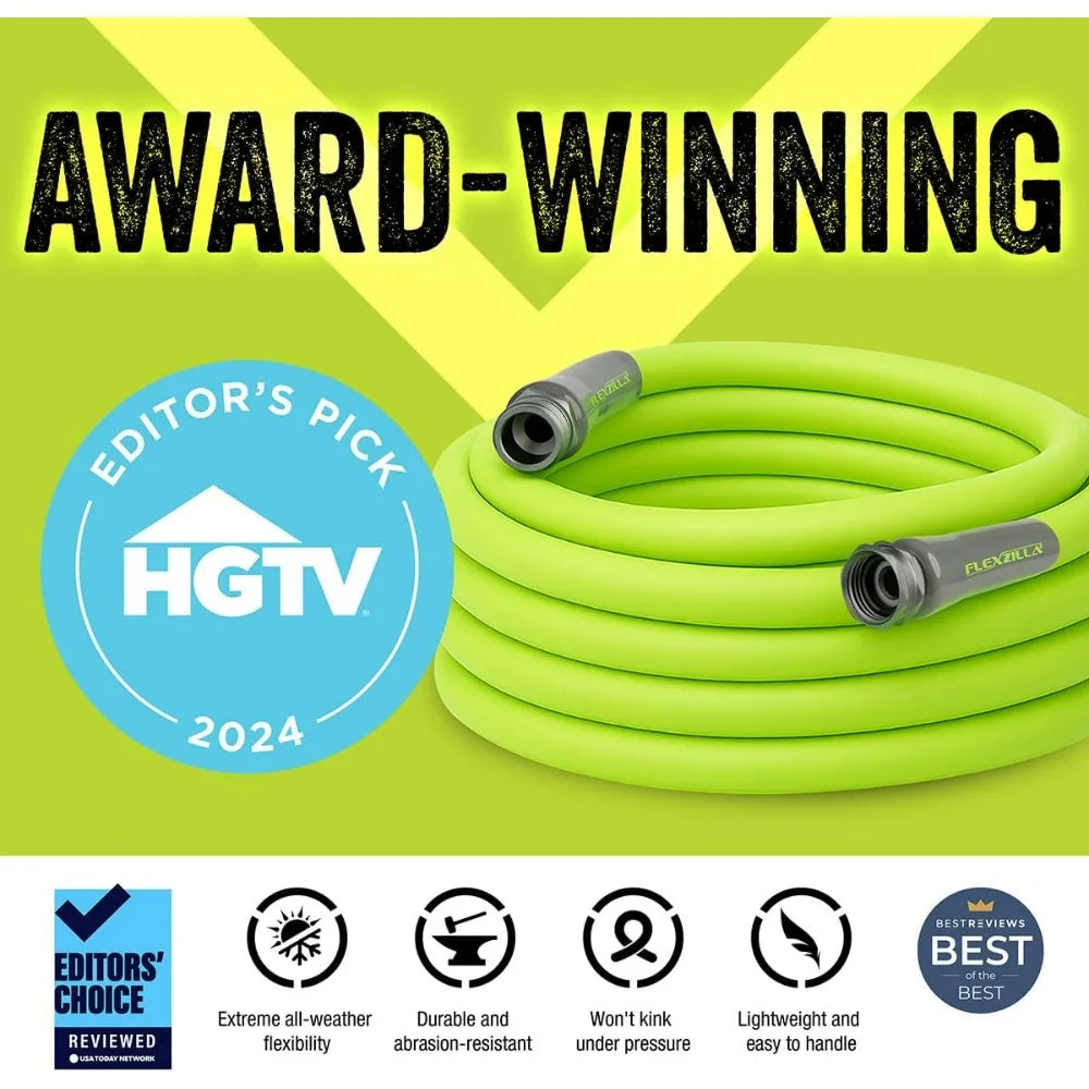 Garden Hose All Weather Lightweight Flexible With Leak Free Connections
